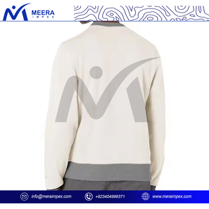 Sweat-shirt polaire chaud pour hommes classiques élégant motif solide brodé tricoté couture durable pour l'hiver superposition en plein air - Product Image 3