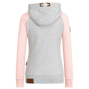Sudadera con Capucha Informal de Otoño para Mujer RNSHANGER, Tejida, Transpirable, con Diseño de Parches y Bolsillo en la Parte Delantera con Cremallera - Product Image 2