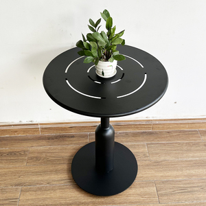 Minimalist Design Powder-Coated Iron <b>Table</b> and 2 Chairs Set CBCF216 - Product Image 2