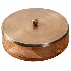 Rustic <b>Masala</b> Premium Wooden <b>Box</b> for Authentic Spice Storage Spice Craft Handcrafted Wooden <b>Masala</b> <b>Box</b> with Dividers - Product Image 3