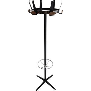 Stainless Steel Three-Tier Floor <b>Standing</b> Multifunction <b>Coat</b> Rack and Umbrella Hanger for Living Room Entryway Organization - Product Image 3