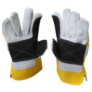 Guantes de trabajo de calidad superior Protección de aparejo canadiense Trabajadores Guantes de cuero de seguridad de trabajo industrial - Product Image 5