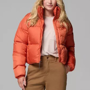 Chaquetas de manga larga para mujer, abrigos cortos de burbujas, abrigos acolchados para mujer, chaquetas acolchadas de bombardero cálidas de Invierno para mujer - Product Image 5