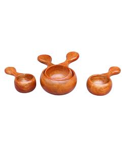 Tazas y cucharas medidoras de madera de diseño elegante de alta calidad para café, té, hornear, uso doméstico, herramientas de cocina de calidad al por mayor - Product Image 1