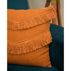 Luxury Geometric Orange Frill Pillow <b>Cover</b> Cotton <b>Cushion</b> <b>Cover</b> for Hotel Bedroom Home Interior Decor - Product Image 4