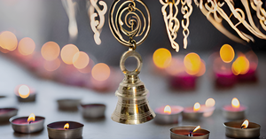 Deep Sound Engraved Hanging Gold Brass Temple Bell/Ghanta Melodica Type Pooja Bell Custom Logo for Home <b>Mandir</b> Religious Decor - Product Image 4