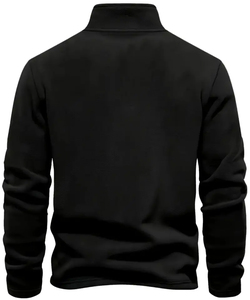 OEM Sweats à capuche et sweat-shirts pour hommes lourds à manches longues, col montant, coupe ajustée, vêtements d'hiver décontractés, teints en couleur unie - Product Image 3