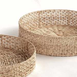 Wholesale Juliet Water Hyacinth Nesting Round <b>Trays</b> by TienPhong | Handwoven Natural Decorative & Serving <b>Trays</b> - Product Image 5