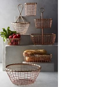 Bol en fil de métal décoratif fabriqué à la main pour le stockage de la cuisine Design attrayant avec des légumes d'organisation en maille - Product Image 5