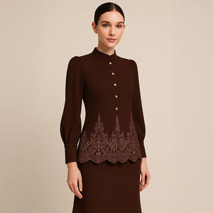 Senja Elegance Moden BAJU KURUNG Set Estilo modesto con talla grande y función antiestática - Product Image 2