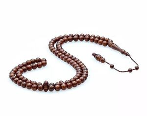 Chapelet de prière musulman Tasbih 100 perles finition brillante durable design avec pompon religieux spirituel pour la maison mosquée - Product Image 6