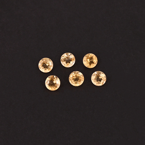 พลอยซิทรินธรรมชาติขนาด5มม. 2.95Cts ตัดแบบปกติ6ชิ้นสำหรับทำเครื่องประดับ - Product Image 1