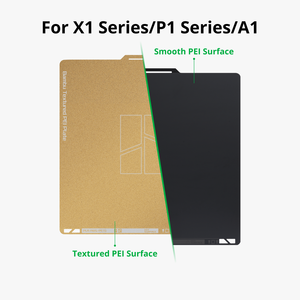 Bambu Dual-Texture PEI Plate Gold & Charcoal Grey for X1/P1/A1 Series 3D <b>Printers</b> Premium Accessories - Product Image 4