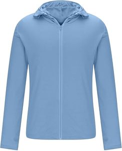 เสื้อฮู้ดผู้ชายแขนยาวมีกระเป๋า, เสื้อมีซิปขนแกะน้ำหนักเบา UPF 50 + ฤดูหนาว - Product Image 5