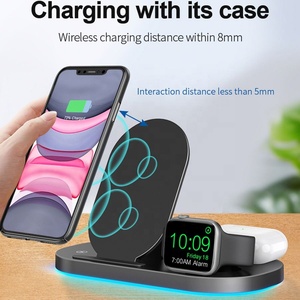 Nuevo <span class=keywords><strong>Cargador</strong></span> Inalámbrico Rápido 3 en 1 de 15W, Estación de Carga Inalámbrica 3 en 1 para <span class=keywords><strong>iPhone</strong></span> - Product Image 3