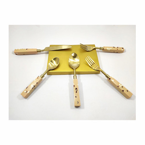 Juego de cubiertos de comedor de plata/oro reutilizable de lujo, cubiertos de acero inoxidable, cucharas, cuchillos, tenedores, juegos de cubiertos - Product Image 4