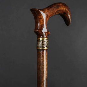 Prix ASSISTANT Canne en bois réglable avec nœuds multiples Bâton de marche en bois solide pour les aînés par Standard International - Product Image 1