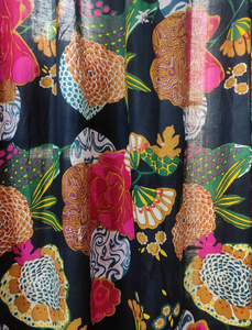 100% algodón moderno estampado Floral varilla bolsillo cortinas cenefas puerta colgante tragaluz ventana tratamiento luz completa sombreado hogar - Product Image 3