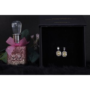 Boucles d'oreilles en argent sterling 925 avec saphir, design géométrique tendance, taille émeraude, sertissage clos, or rose, idéales pour un cadeau - Product Image 2