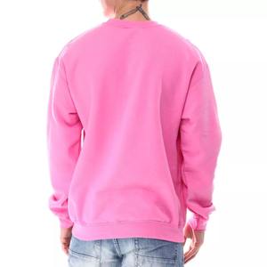 Sweat-shirt à capuche pour hommes, 100% coton rose à manches longues, logo imprimé personnalisé - Product Image 5