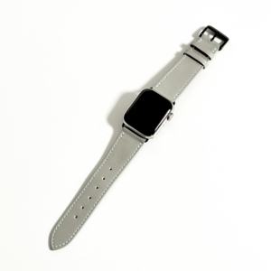 สายนาฬิกา Apple Watch หนังแท้ Nappa นุ่มสไตล์อิตาลี ยี่ห้อ Castello Daytona ทำมือ พร้อมโลโก้ปั๊มนูน รุ่นใหม่ สีเทา ขนาด 38/40/41 มม. สำหรับทั้งชายและหญิง - Product Image 1