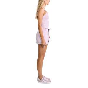 Trendy Solid Pattern Women's <b>Crop</b> <b>Top</b> and Mini Skirt Casual Sporty Two-Piece Set Stylish Active Gym Short Set - Product Image 4