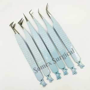 Pinzas de Alta Calidad con Punta de Fibra para Pestañas, Acero Inoxidable y Almacenamiento de Múltiples Piezas, Pinzas para Injerto de Pestañas - Product Image 6