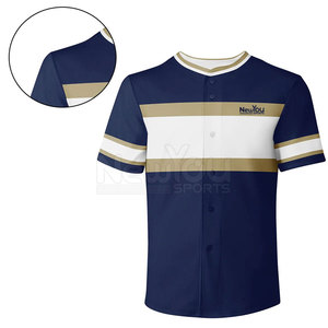 Camiseta de Béisbol de Fabricante Pakistaní, Camiseta de Béisbol con Botones, Camiseta de Béisbol de Color Sólido - Product Image 5