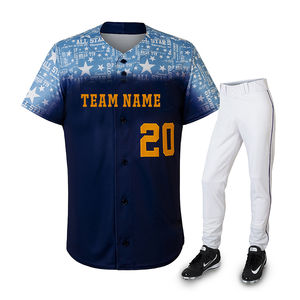 Conjunto de Jersey de béisbol transpirable personalizado al por mayor ropa deportiva más nueva con diseño uniforme sublimado - Product Image 1