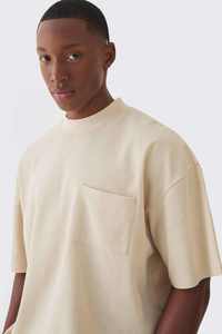 เสื้อยืดผู้ชายผ้าฝ้ายออร์แกนิค 100% คุณภาพสูง ทรงโอเวอร์ไซส์ หลวม สบาย สีพื้น ระบายอากาศดี เป็นมิตรกับสิ่งแวดล้อม น้ำหนัก 240 กรัม ขายส่ง - Product Image 2