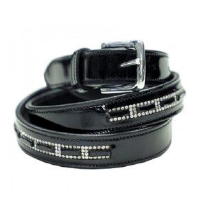 <b>Crystal</b> Leather Belt Horse Equestrian Belts - Product Image 1