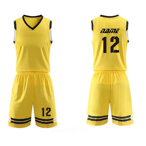 Conjunto de uniforme de baloncesto de entrenamiento transpirable sublimado personalizado para hombres jóvenes opciones de talla grande disponibles ropa de baloncesto para hombres - Product Image 4