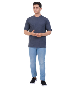 T-shirt à col rond pour hommes Street wear Vente en gros Poly coton de différentes méthodes d'impression et matériaux en stock t-shirts à col en v - Product Image 4