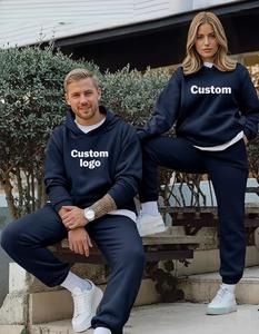 Casual <b>Men</b> Two Pieces Sets Oversize Hooded <b>Sweatshirts</b> Trouser Tracksuits Autumn Winter Fleece Female Warm Hoodie Unisex - Product Image 2