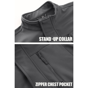 Última chaqueta Softshell impermeable de invierno para hombres y mujeres tela de lona con cuello levantado ropa al por mayor - Product Image 5