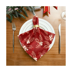 Herringbone Pattern Napkins 20x20in 250TC <b>Red</b> Berry Pure Cotton Build Perfect For Resorts Hotels International Wholesale Orders - Product Image 1