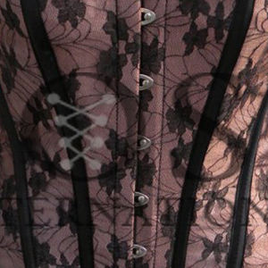 COSH <b>CORSET's</b> New Overbust Steelboned <b>Corset</b> Satin Lace Overlay <b>for</b> Fashion Party Wear Breathable Waist Training Design Hole - Product Image 2