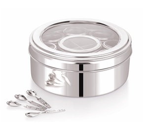 Top Quality Brass Masala Box <b>Spice</b> Container with Seven Compartment Brass <b>Spice</b> Box for Kitchen At Cheap price. - Product Image 5