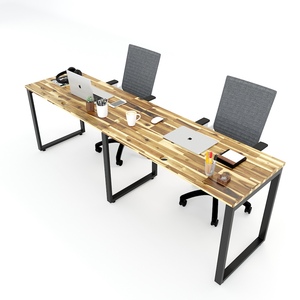 Escritorio Contemporáneo de Madera de Acacia para 2 Personas, 240x60cm, Muebles para el Hogar/Oficina HBWD037 - Product Image 2