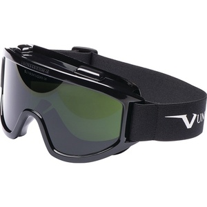 Welder's Full-View Safety Goggles 601-<b>Grey</b> <b>Frame</b> Green IR5 Polycarbonate Lens EN 166/169/175 Certified - Product Image 1