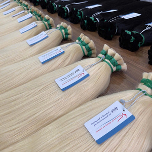 Superventas 100% extensiones de cabello virgen vietnamita crudo de alta calidad a granel sin procesar doble superior 1 Estilo recto Natural - Product Image 2