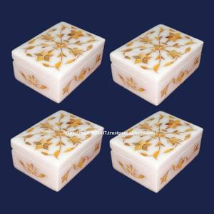 Rectangle Shape Best Design Unique Design Marble Inlay <b>Box</b> With Mother Of Pearl Material Use For Business Thanksgiving Gift Item - Product Image 2