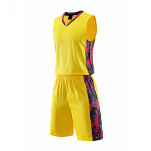 Gran oferta, cómodo, nuevo diseño, camiseta de manga corta de baloncesto con pantalones cortos, uniformes de baloncesto estampados, ropa de baloncesto - Product Image 2