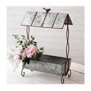Boîte à fleurs galvanisée en métal extra large pour le jardinage en lit surélevé avec un charme rustique et une utilisation durable et résistante aux intempéries - Product Image 3