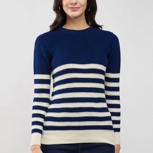 Suéter de punto hecho a mano para mujer para la moda diaria, suéter de lana suave con textura de moda para mujer, suéter clásico - Product Image 1