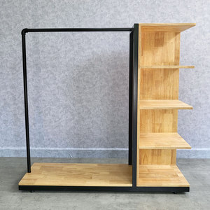 Organizador de Ropa Plegable de Madera Natural para Armario y Tienda de Ropa - Product Image 3