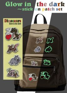 Patch de broderie Applique Glow in the Dark brodé I love dinosaure Kid patch - Product Image 6