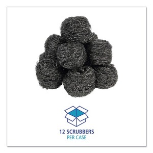 แปรงขัดสแตนเลสแบบมีด้ามจับ ขนาด 2-1/2 นิ้ว X 2-3/4 นิ้ว สีเทาเหล็ก 12/กล่อง - Product Image 3