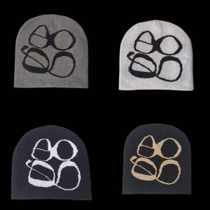 Gorros de sublimación con patrón de Letras de punto, gorro Popular personalizado, gorro estampado a la moda, gorro Unisex - Product Image 3