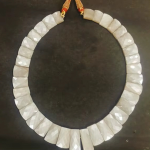 Top Natural Moonstone Bead forma color blanco String Strong Moonstone Faceted Collar con cuentas - Product Image 2